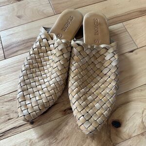 St Agni Women's Tan Woven Mules - EU Size 40